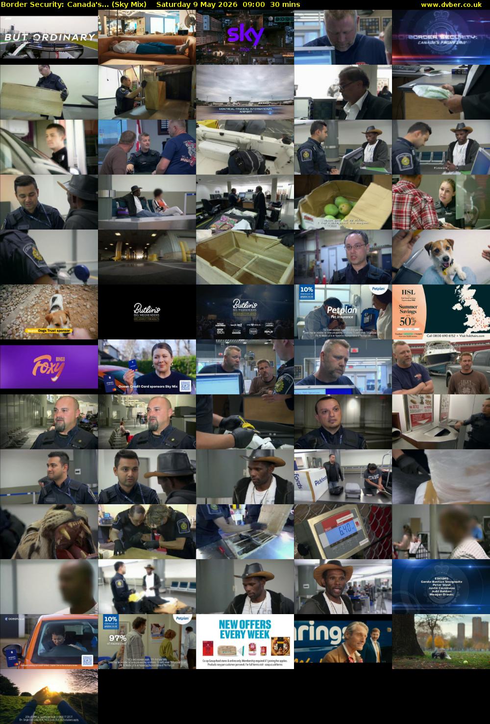 Border Security: Canada's... (Sky Mix) Saturday 9 May 2026 09:00 - 09:30