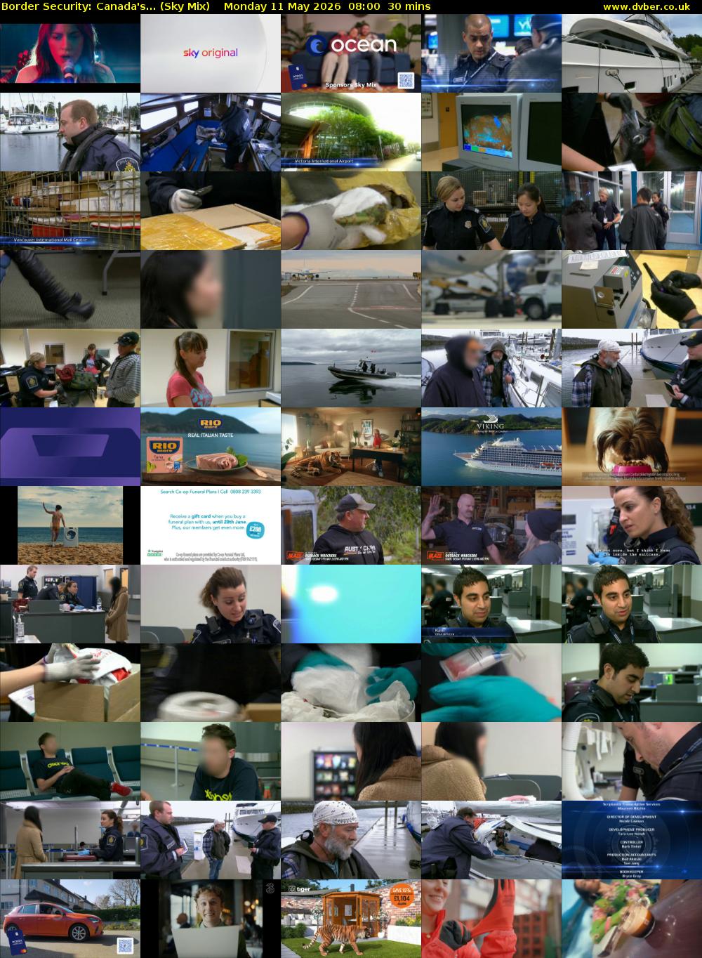 Border Security: Canada's... (Sky Mix) Monday 11 May 2026 08:00 - 08:30
