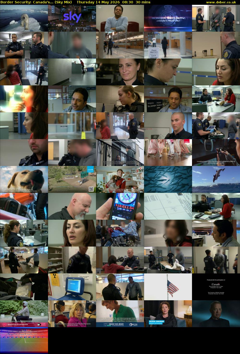 Border Security: Canada's... (Sky Mix) Thursday 14 May 2026 08:30 - 09:00