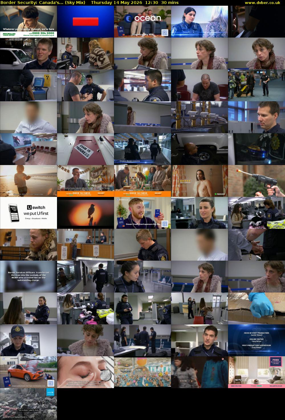 Border Security: Canada's... (Sky Mix) Thursday 14 May 2026 12:30 - 13:00