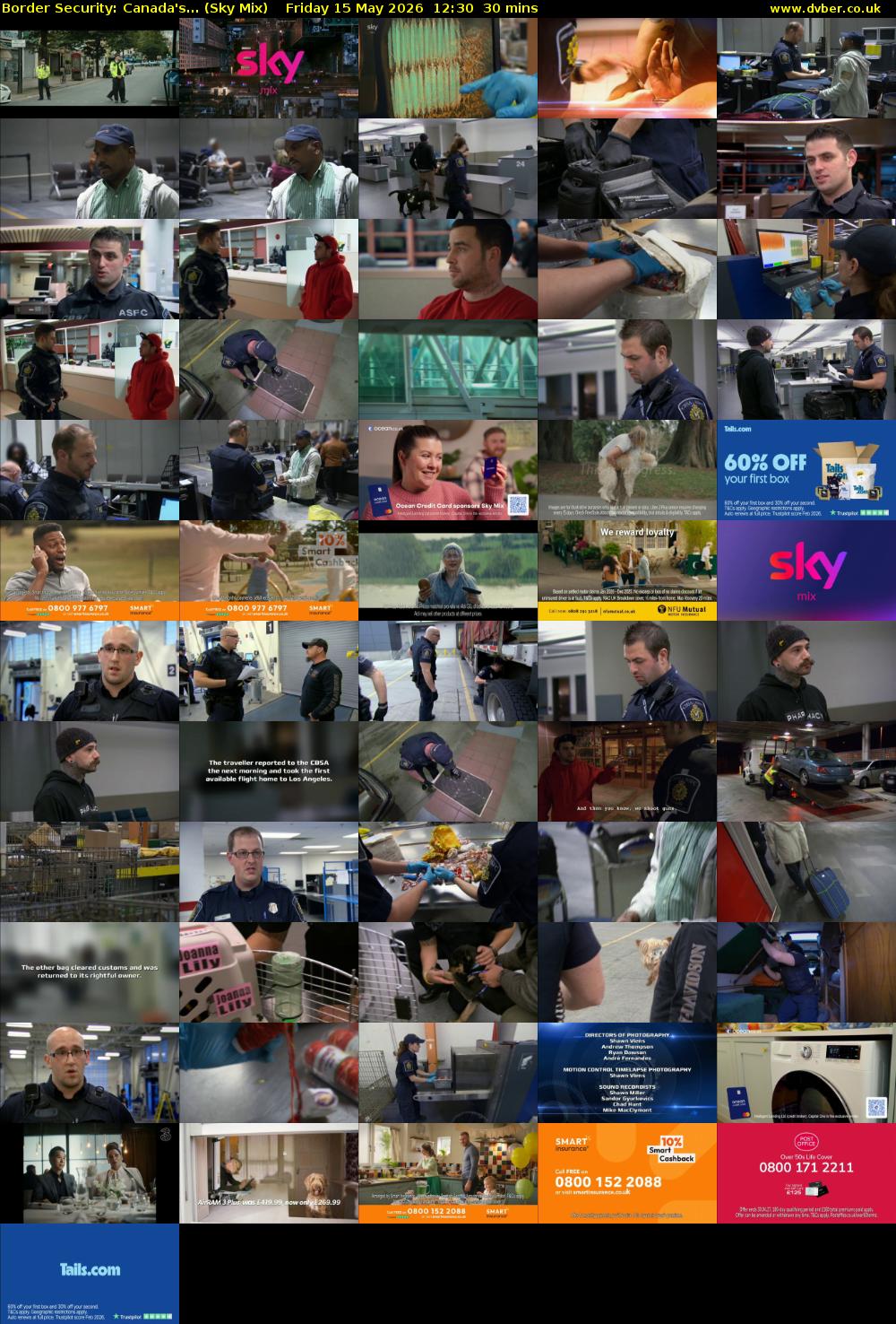Border Security: Canada's... (Sky Mix) Friday 15 May 2026 12:30 - 13:00