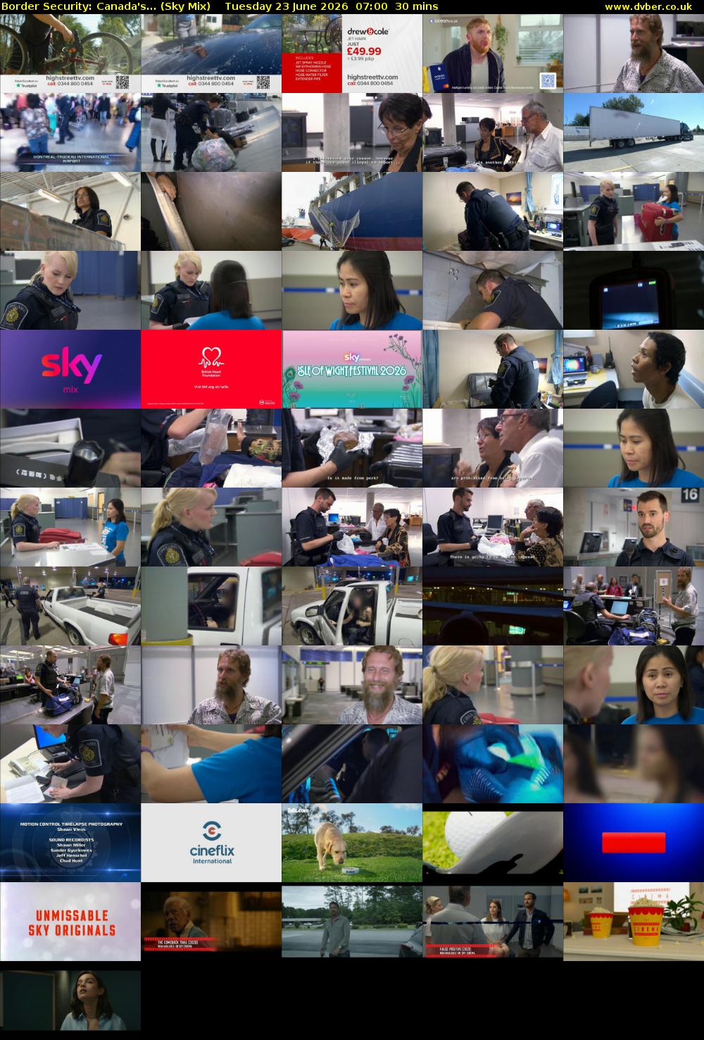 Border Security: Canada's... (Sky Mix) Tuesday 23 June 2026 07:00 - 07:30