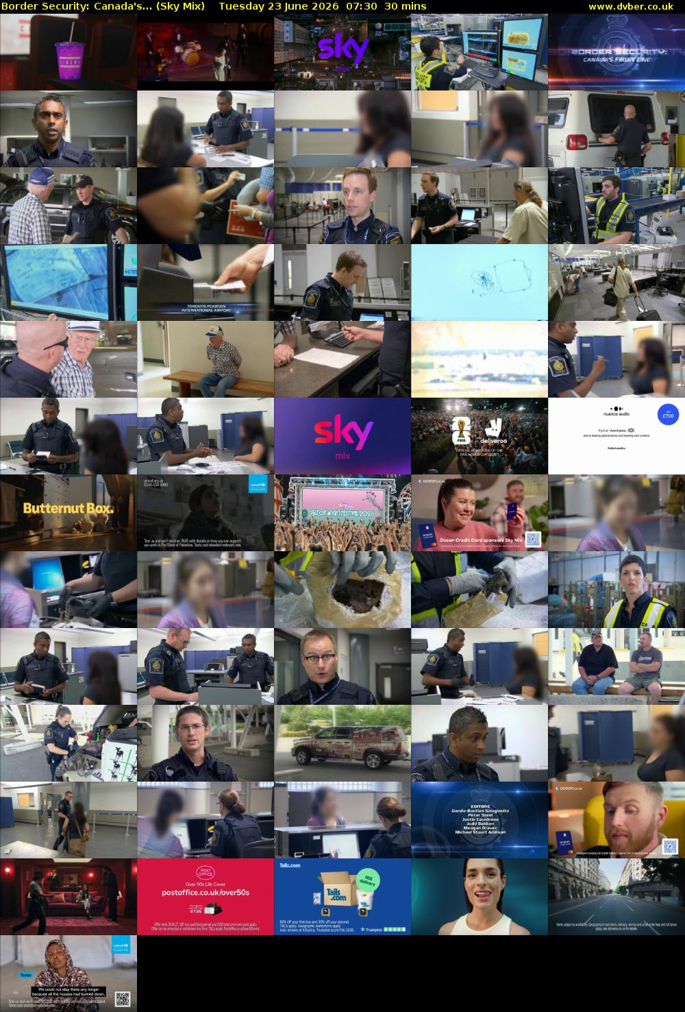 Border Security: Canada's... (Sky Mix) Tuesday 23 June 2026 07:30 - 08:00