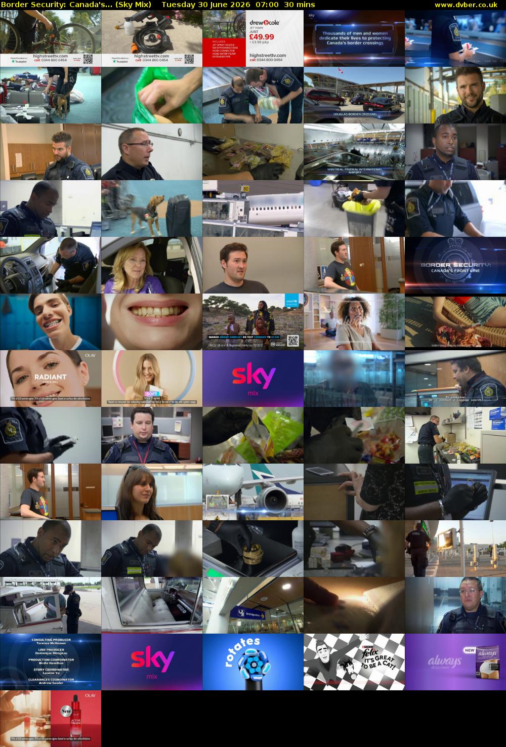 Border Security: Canada's... (Sky Mix) Tuesday 30 June 2026 07:00 - 07:30