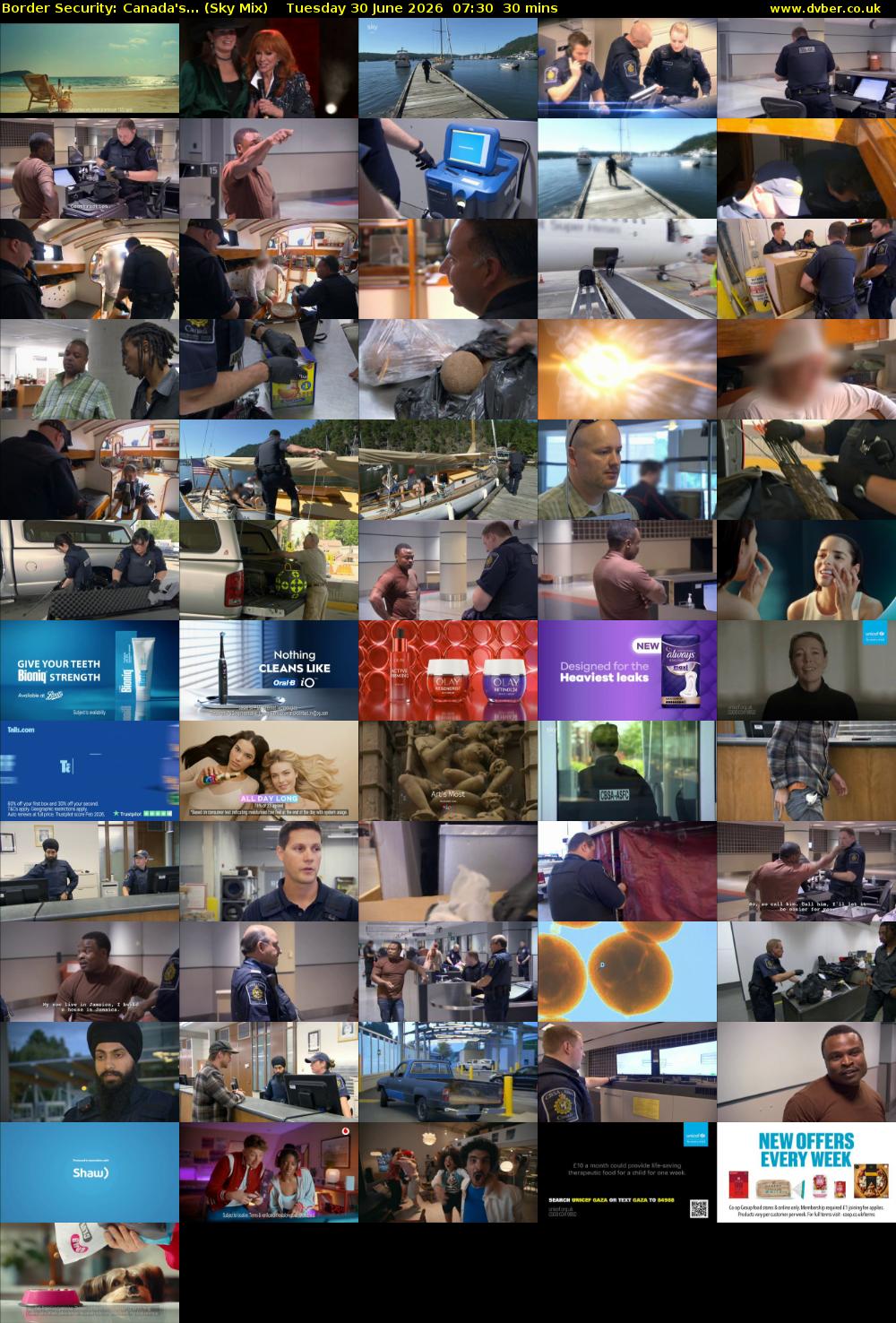 Border Security: Canada's... (Sky Mix) Tuesday 30 June 2026 07:30 - 08:00