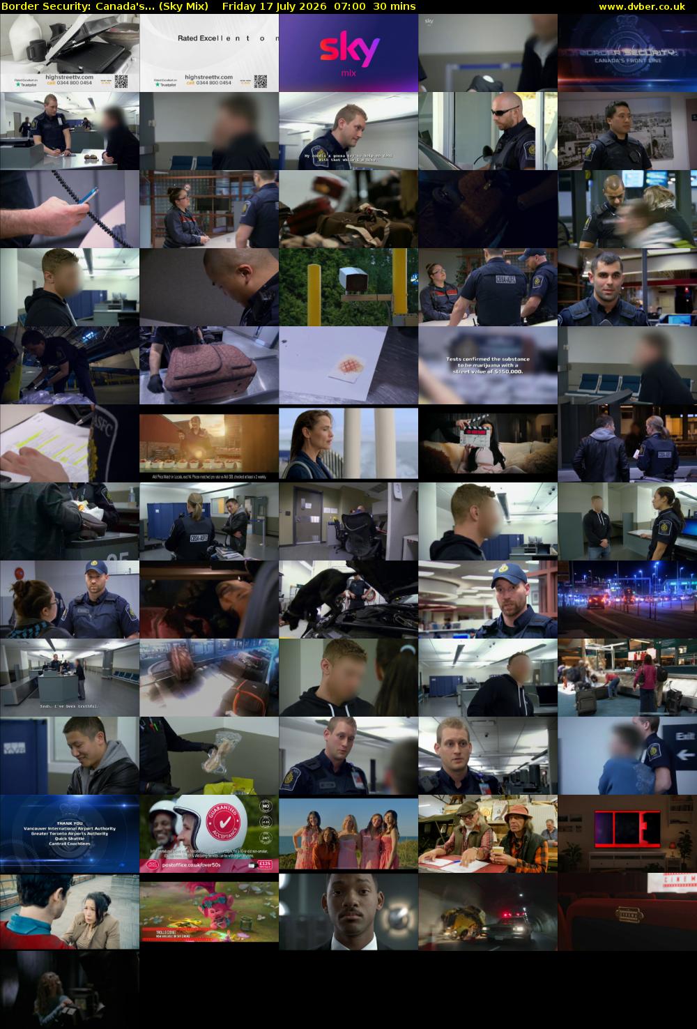 Border Security: Canada's... (Sky Mix) Friday 17 July 2026 07:00 - 07:30