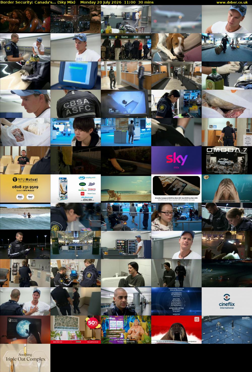 Border Security: Canada's... (Sky Mix) Monday 20 July 2026 11:00 - 11:30