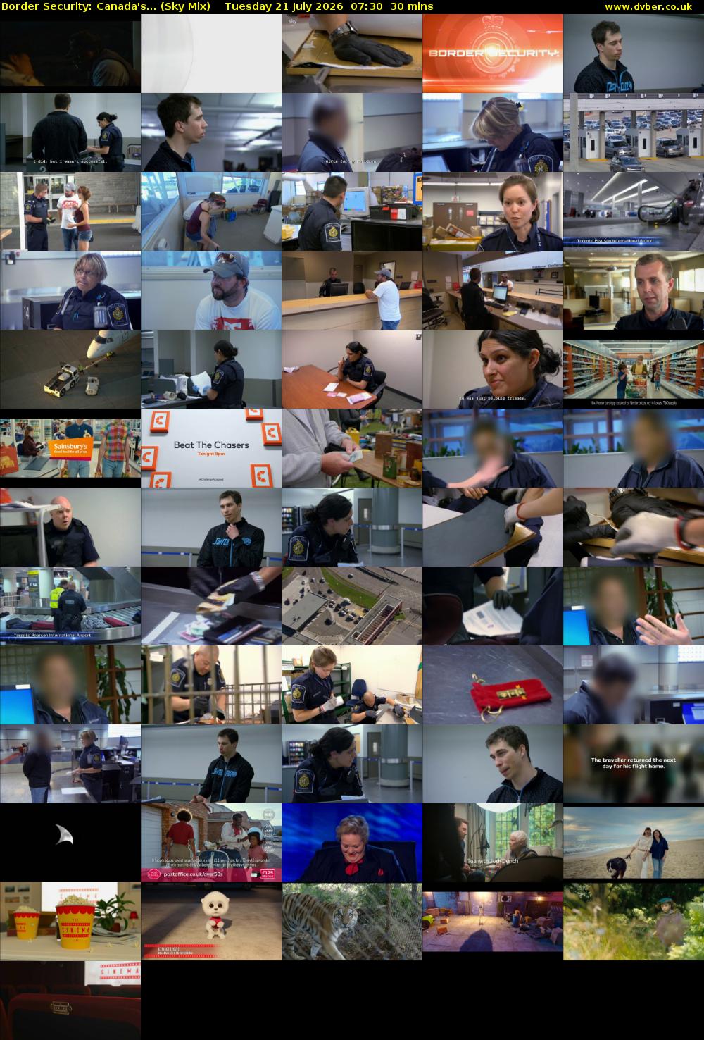 Border Security: Canada's... (Sky Mix) Tuesday 21 July 2026 07:30 - 08:00