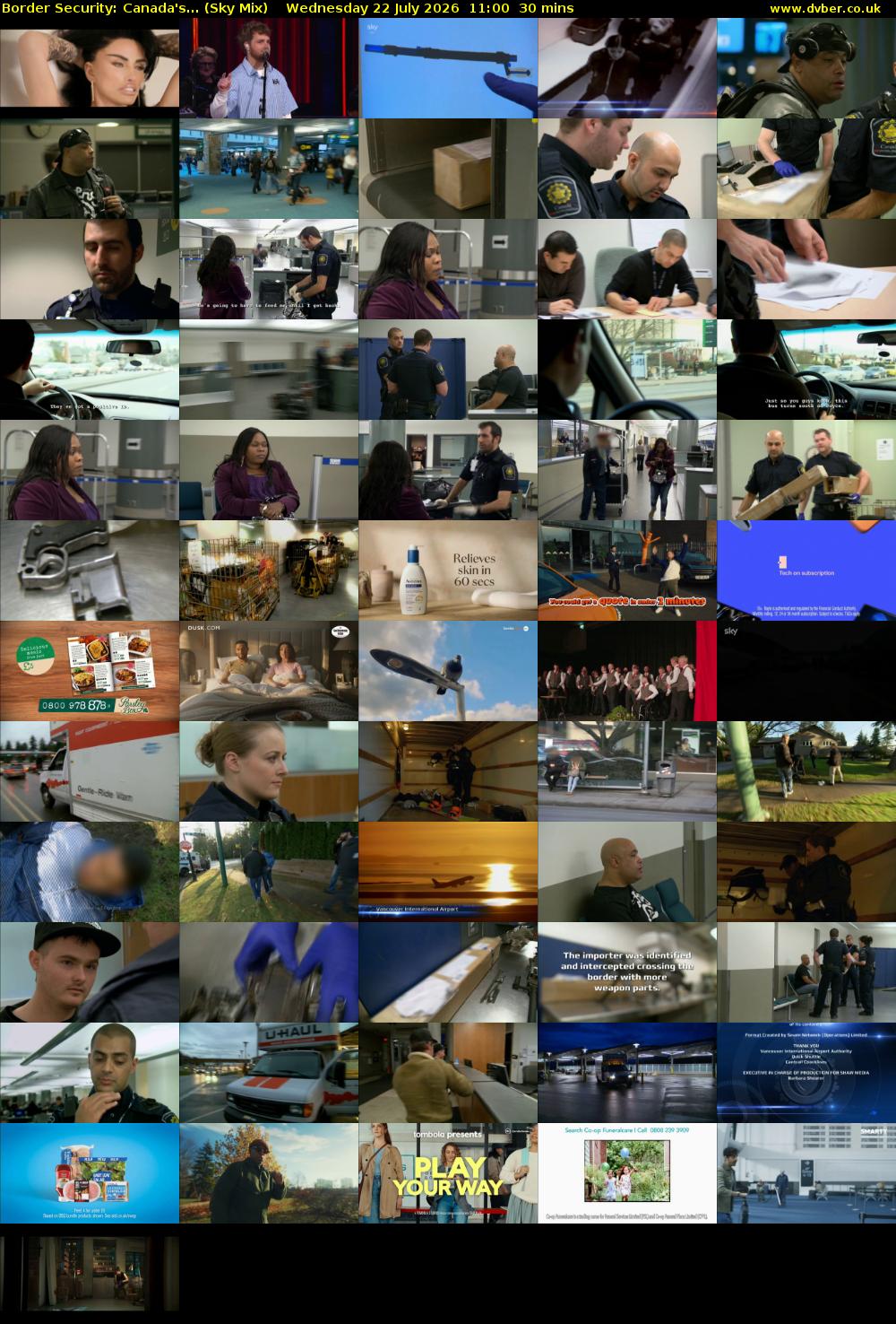 Border Security: Canada's... (Sky Mix) Wednesday 22 July 2026 11:00 - 11:30