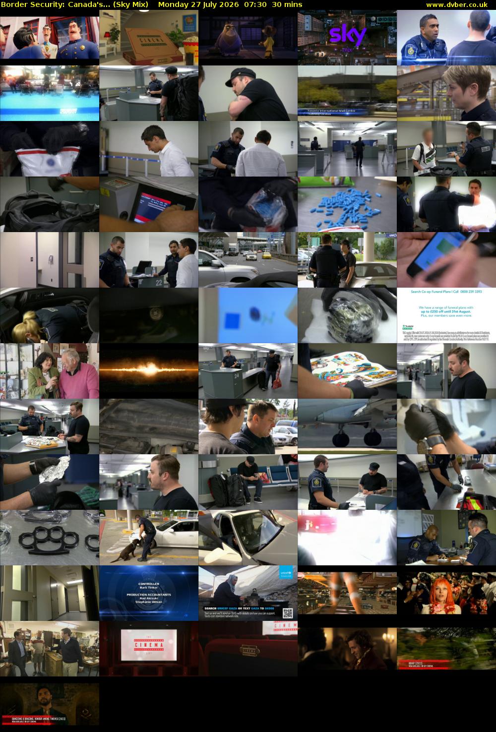 Border Security: Canada's... (Sky Mix) Monday 27 July 2026 07:30 - 08:00