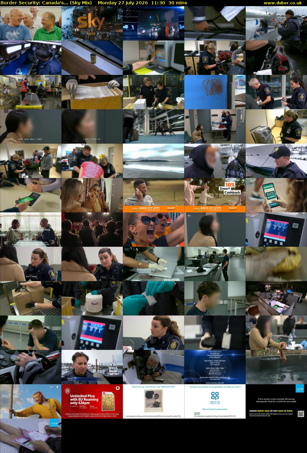 Border Security: Canada's... (Sky Mix) Monday 27 July 2026 11:30 - 12:00