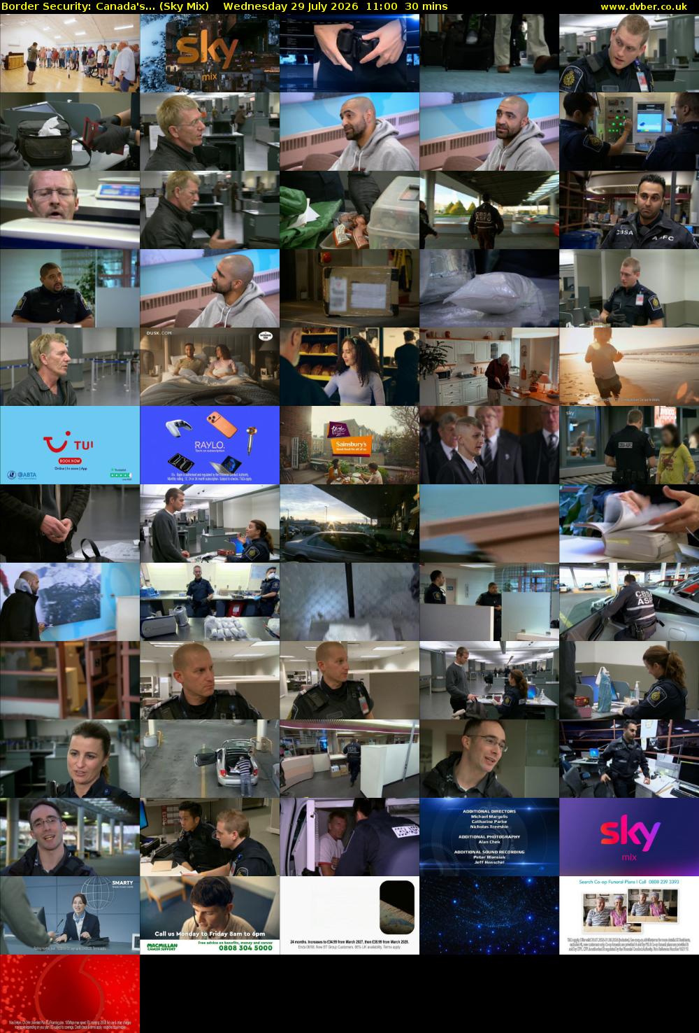 Border Security: Canada's... (Sky Mix) Wednesday 29 July 2026 11:00 - 11:30