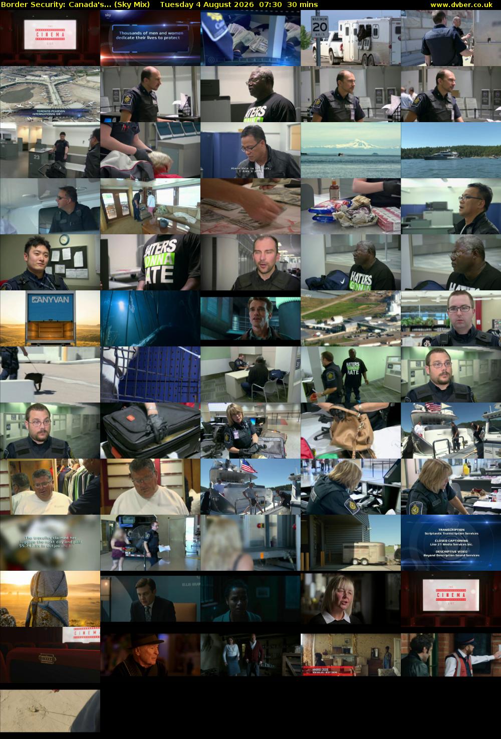 Border Security: Canada's... (Sky Mix) Tuesday 4 August 2026 07:30 - 08:00