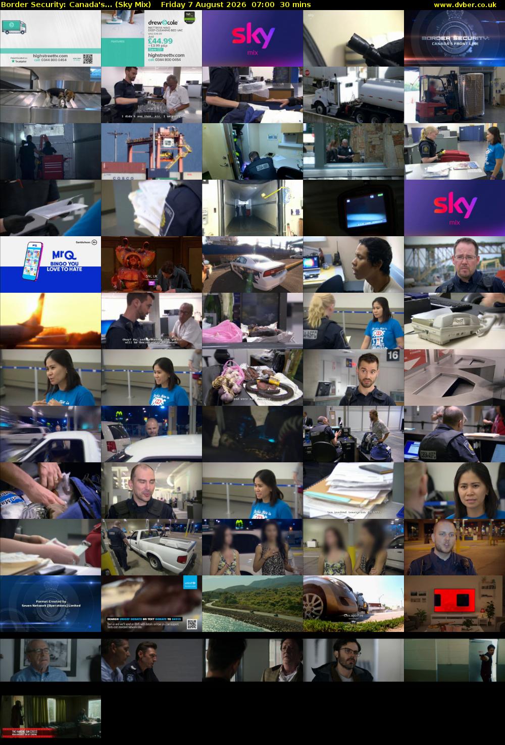 Border Security: Canada's... (Sky Mix) Friday 7 August 2026 07:00 - 07:30