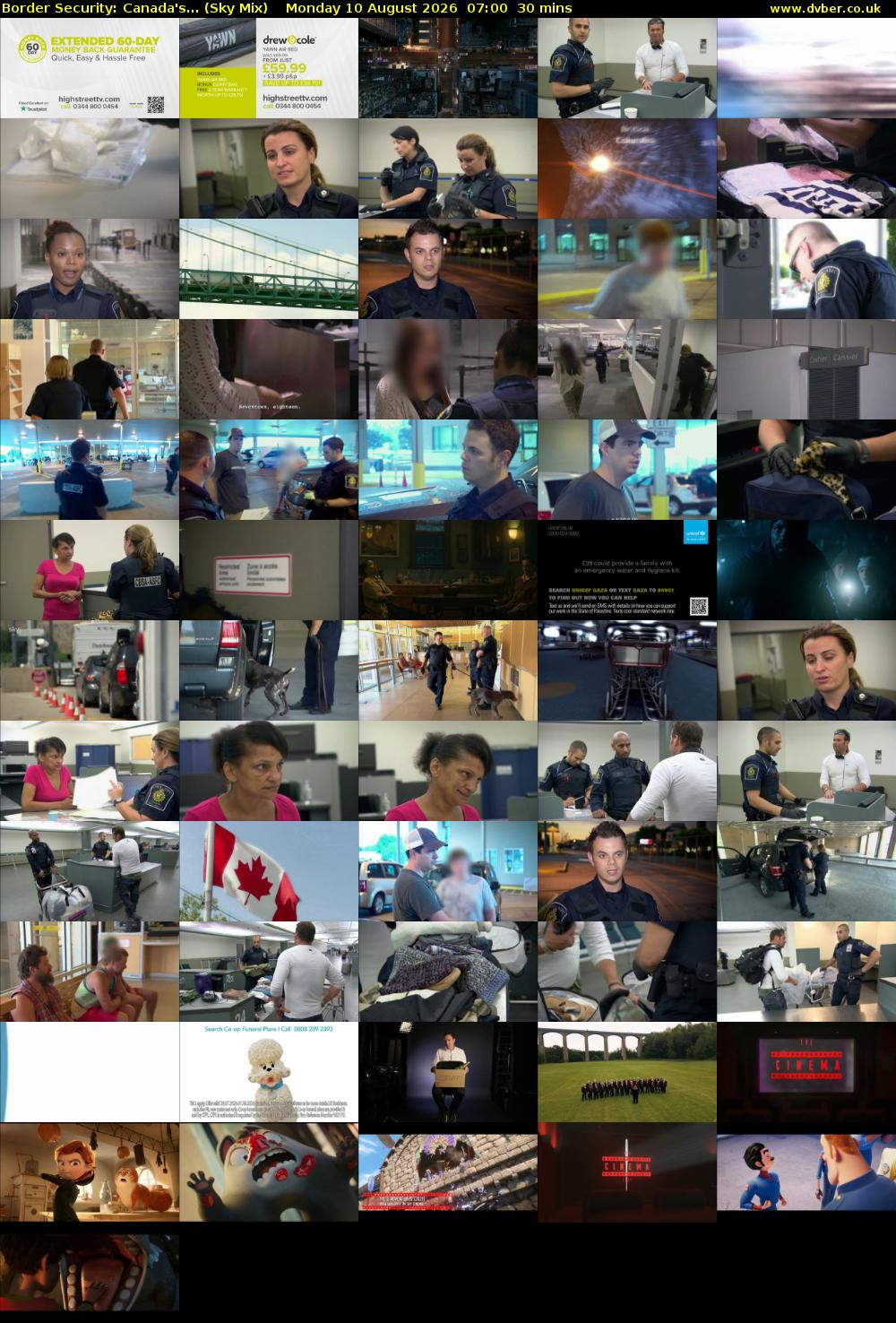 Border Security: Canada's... (Sky Mix) Monday 10 August 2026 07:00 - 07:30