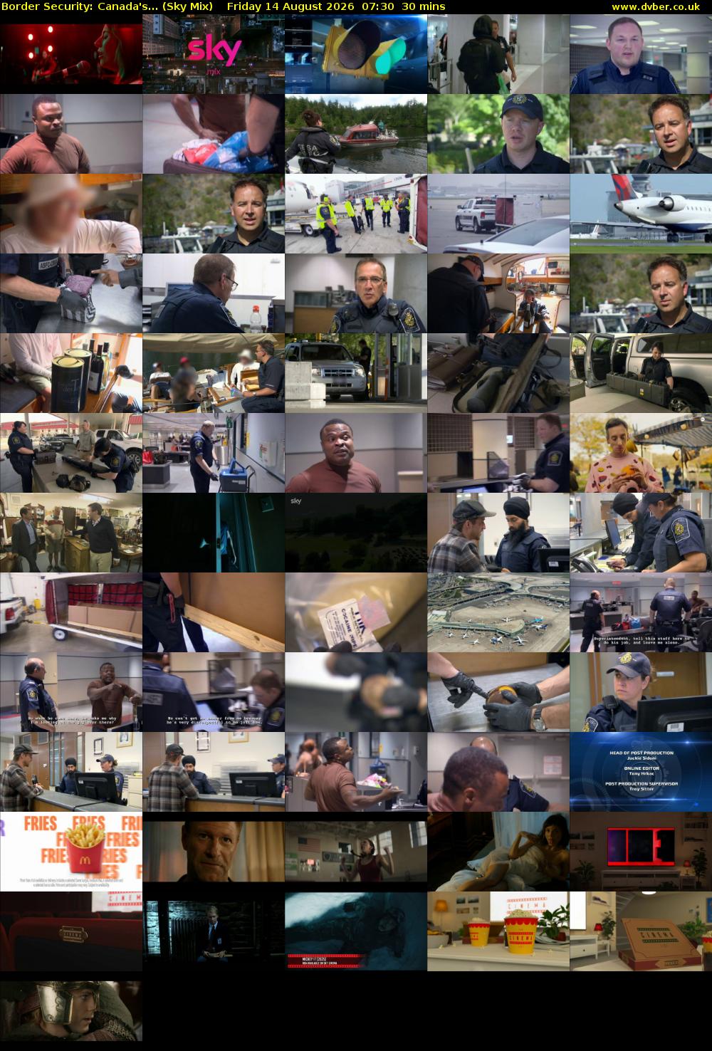 Border Security: Canada's... (Sky Mix) Friday 14 August 2026 07:30 - 08:00