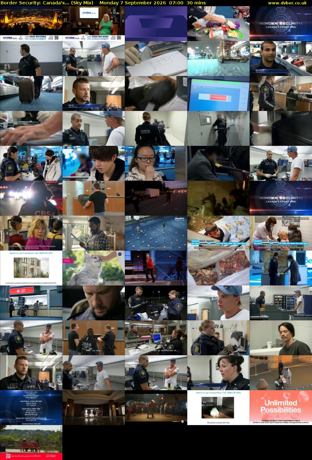 Border Security: Canada's... (Sky Mix) Monday 7 September 2026 07:00 - 07:30
