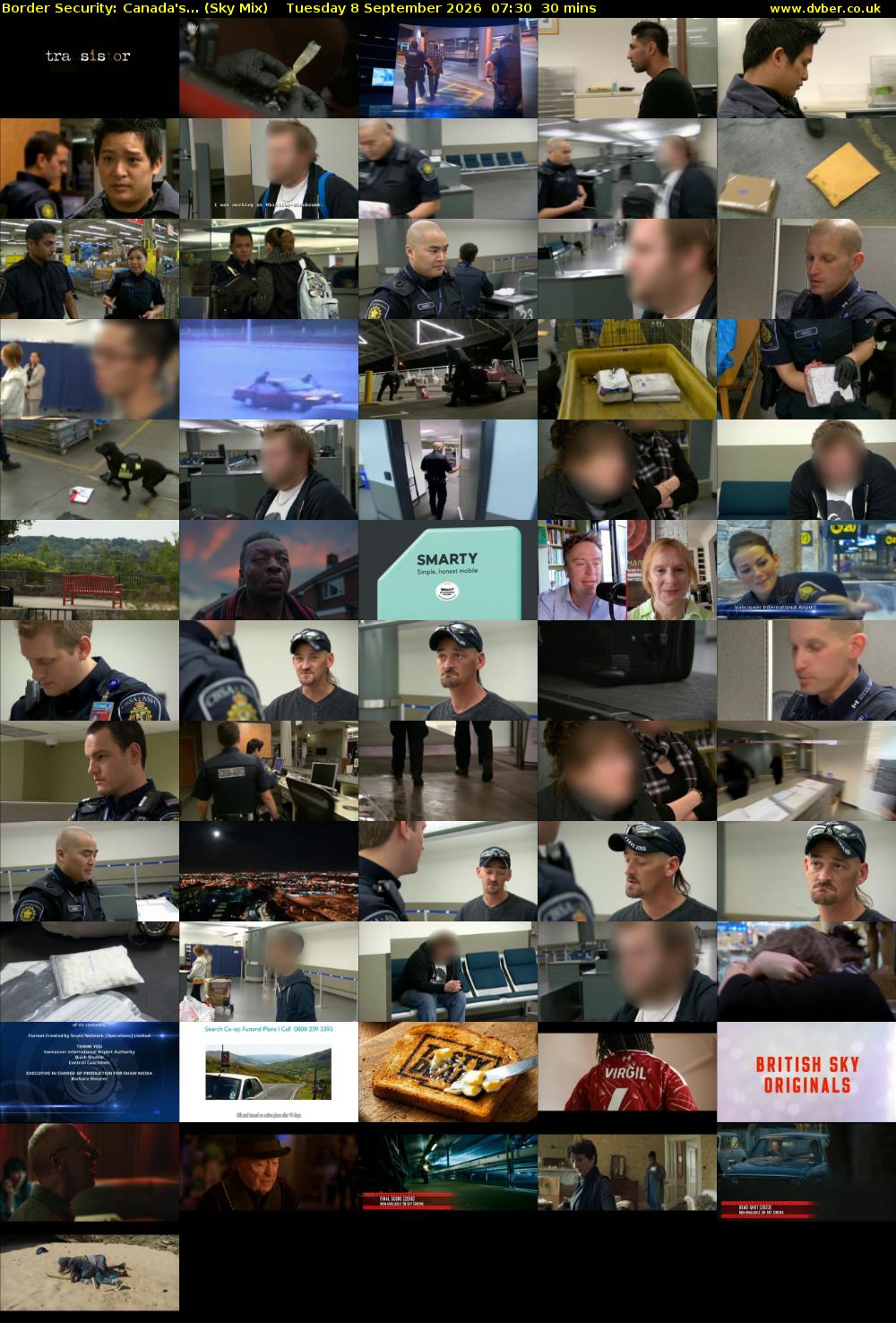 Border Security: Canada's... (Sky Mix) Tuesday 8 September 2026 07:30 - 08:00