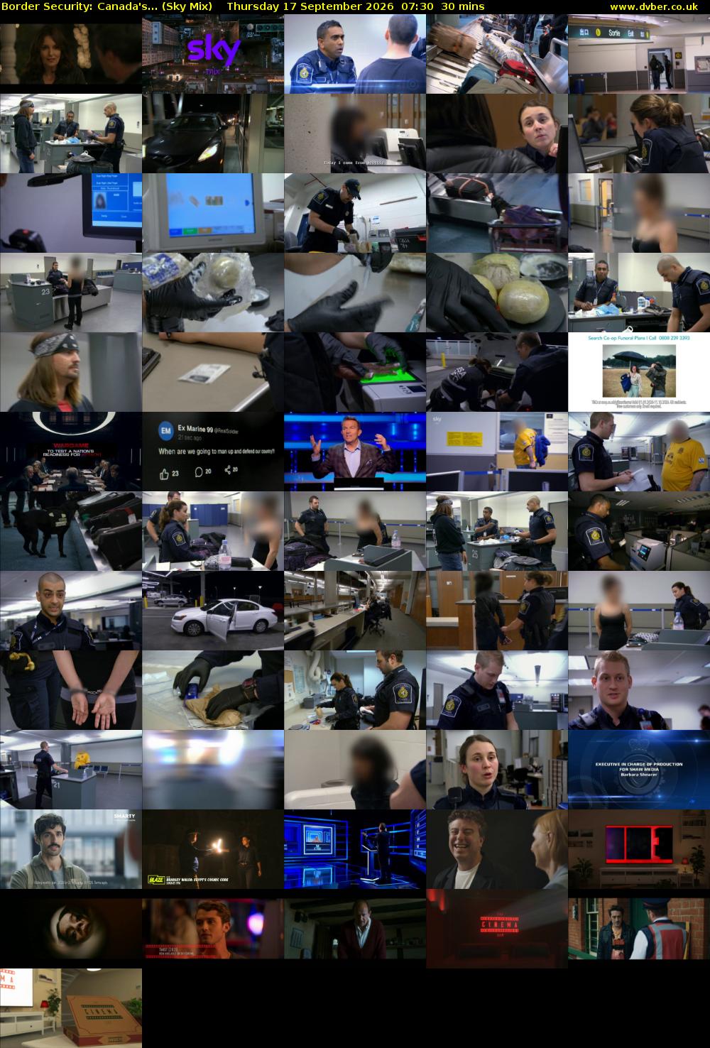 Border Security: Canada's... (Sky Mix) Thursday 17 September 2026 07:30 - 08:00