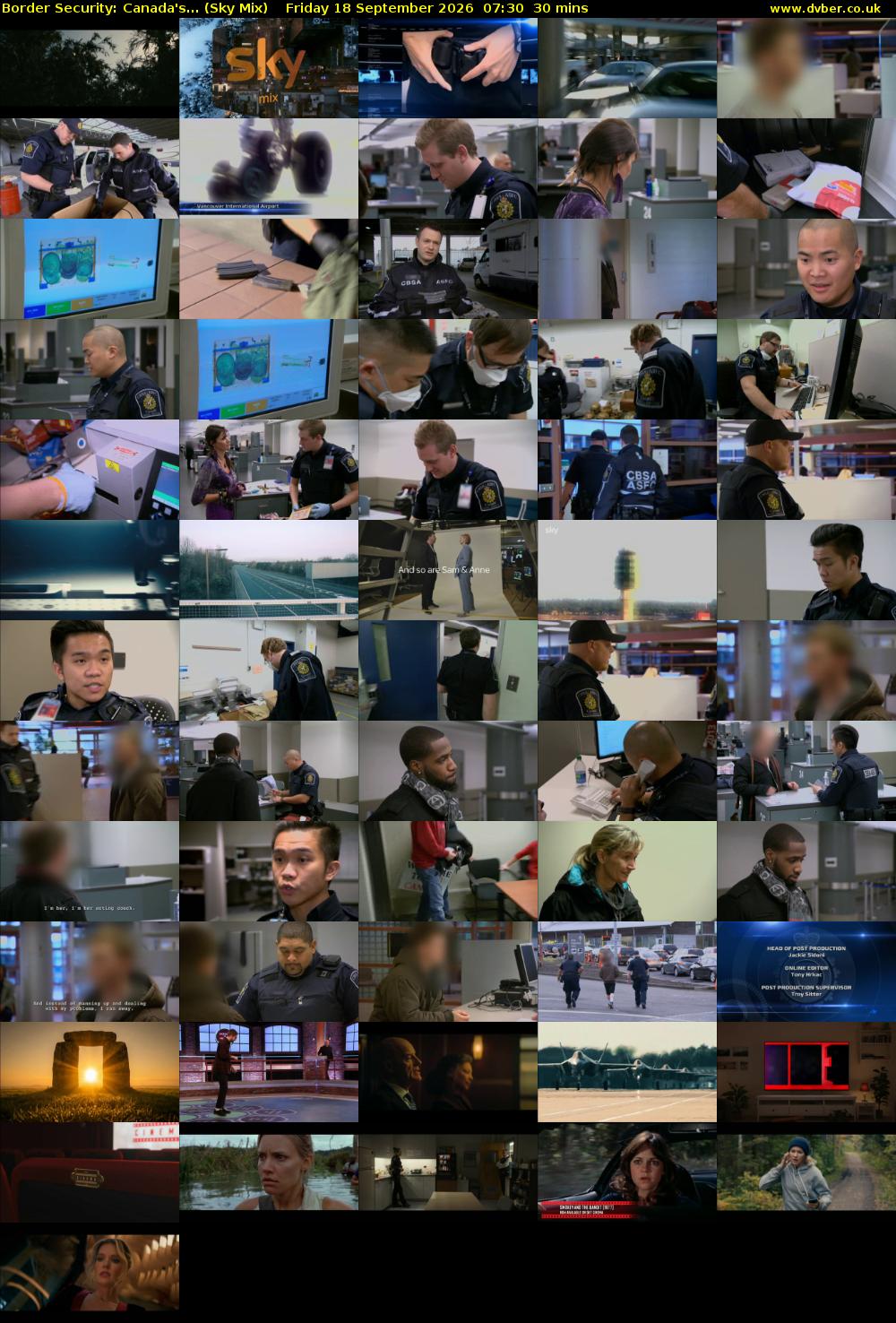 Border Security: Canada's... (Sky Mix) Friday 18 September 2026 07:30 - 08:00