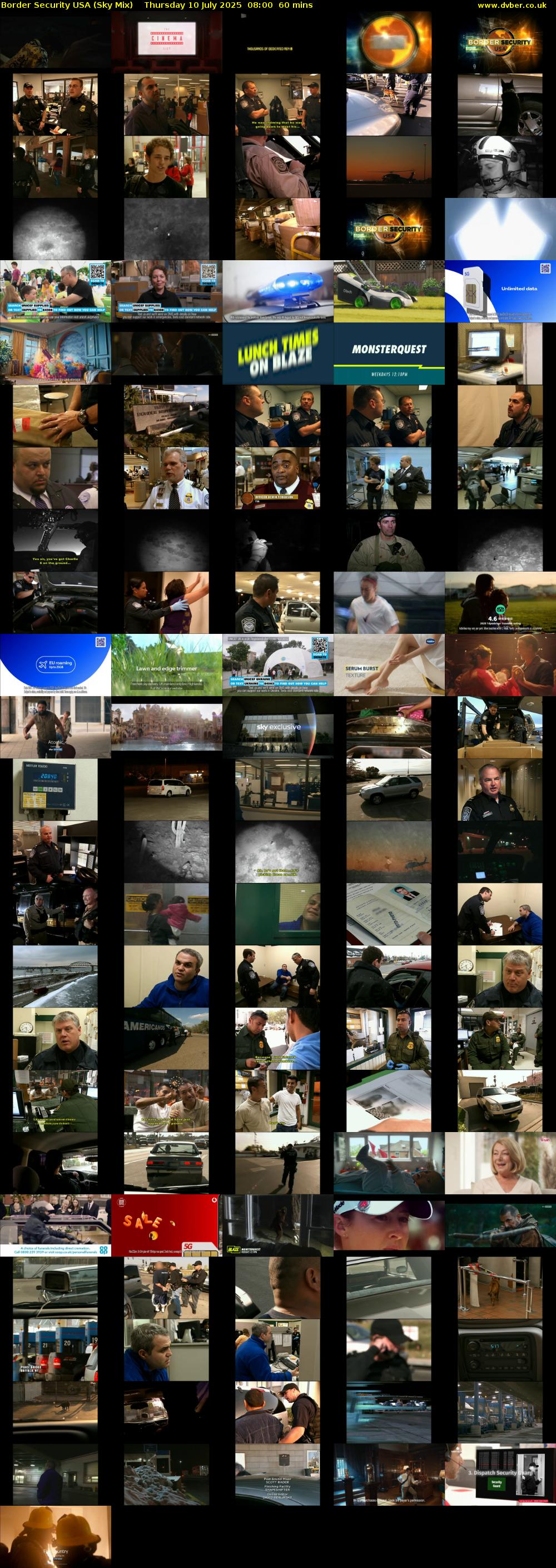 Border Security USA (Sky Mix) Thursday 10 July 2025 08:00 - 09:00