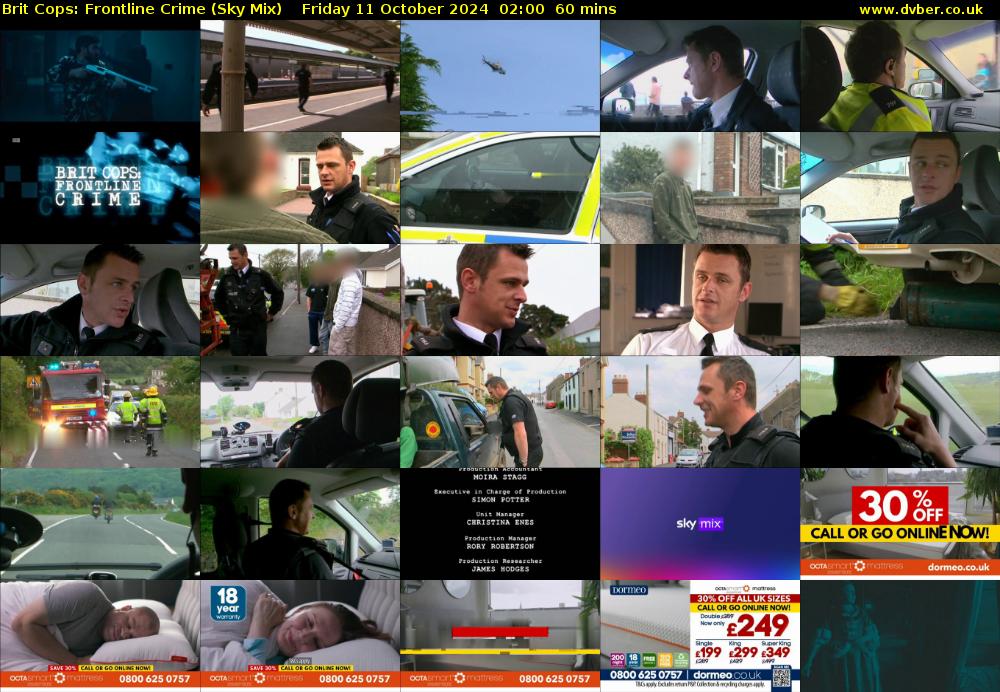 Brit Cops: Frontline Crime (Sky Mix) Friday 11 October 2024 02:00 - 03:00