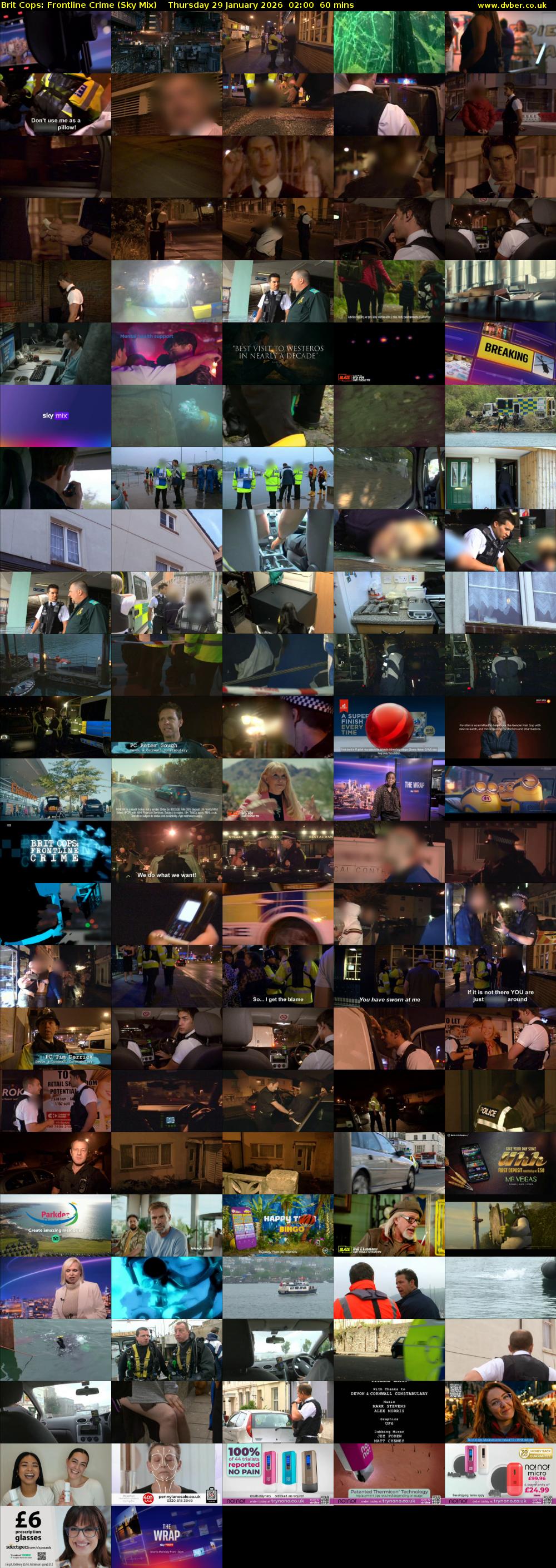 Brit Cops: Frontline Crime (Sky Mix) Thursday 29 January 2026 02:00 - 03:00