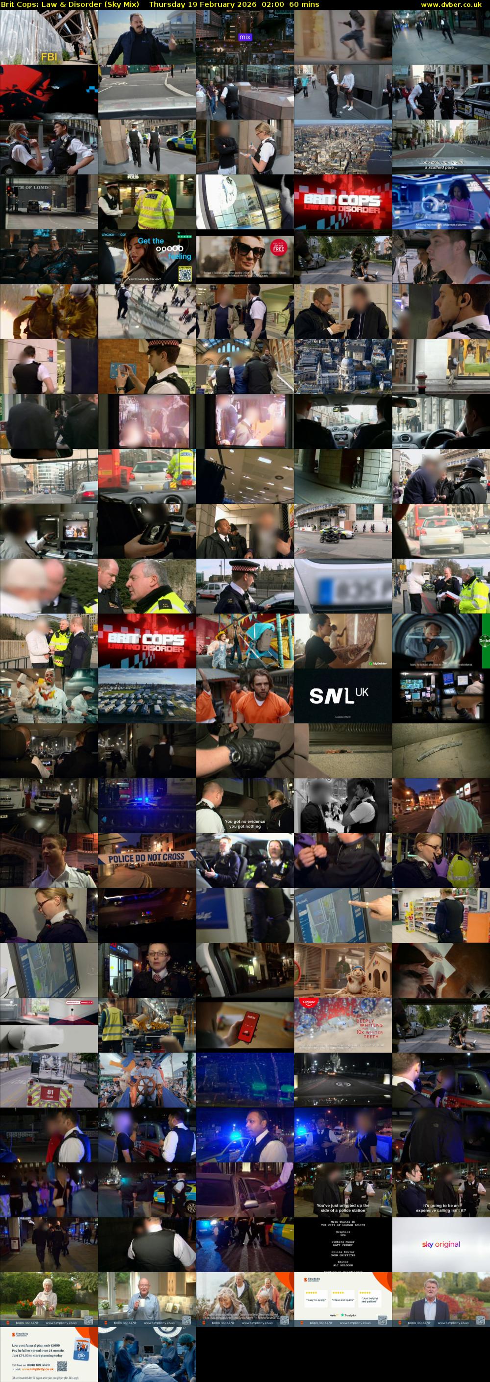 Brit Cops: Law & Disorder (Sky Mix) Thursday 19 February 2026 02:00 - 03:00