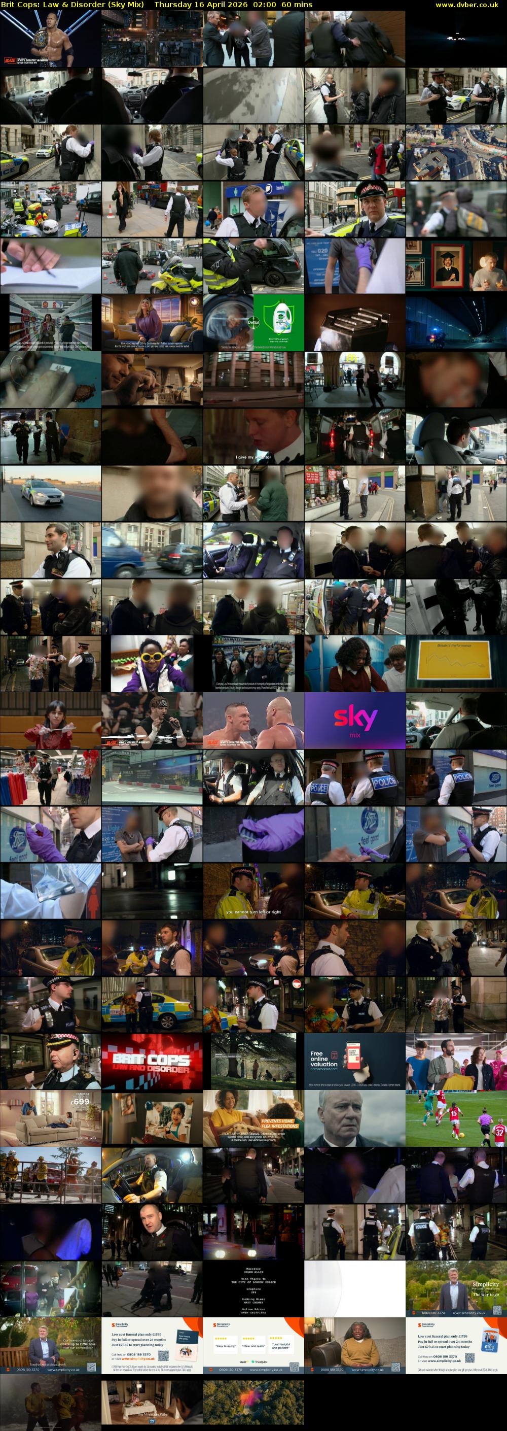 Brit Cops: Law & Disorder (Sky Mix) Thursday 16 April 2026 02:00 - 03:00