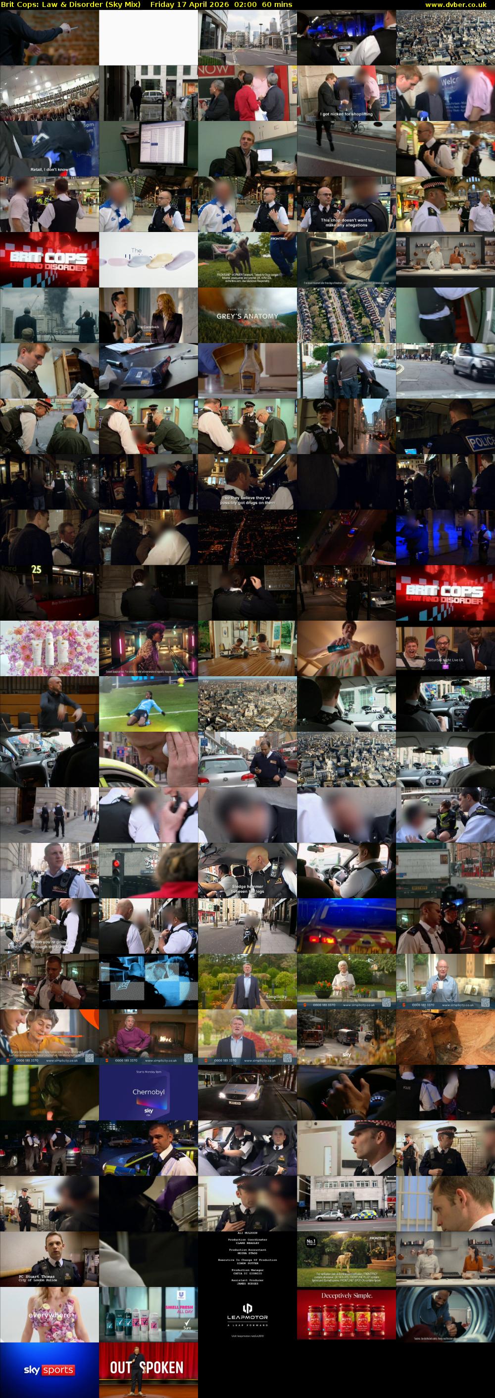 Brit Cops: Law & Disorder (Sky Mix) Friday 17 April 2026 02:00 - 03:00
