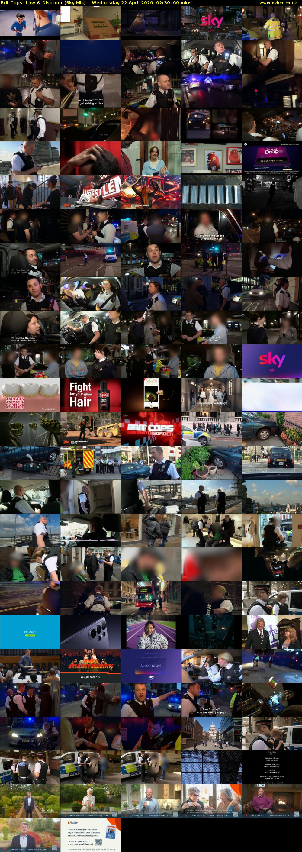 Brit Cops: Law & Disorder (Sky Mix) Wednesday 22 April 2026 02:30 - 03:30