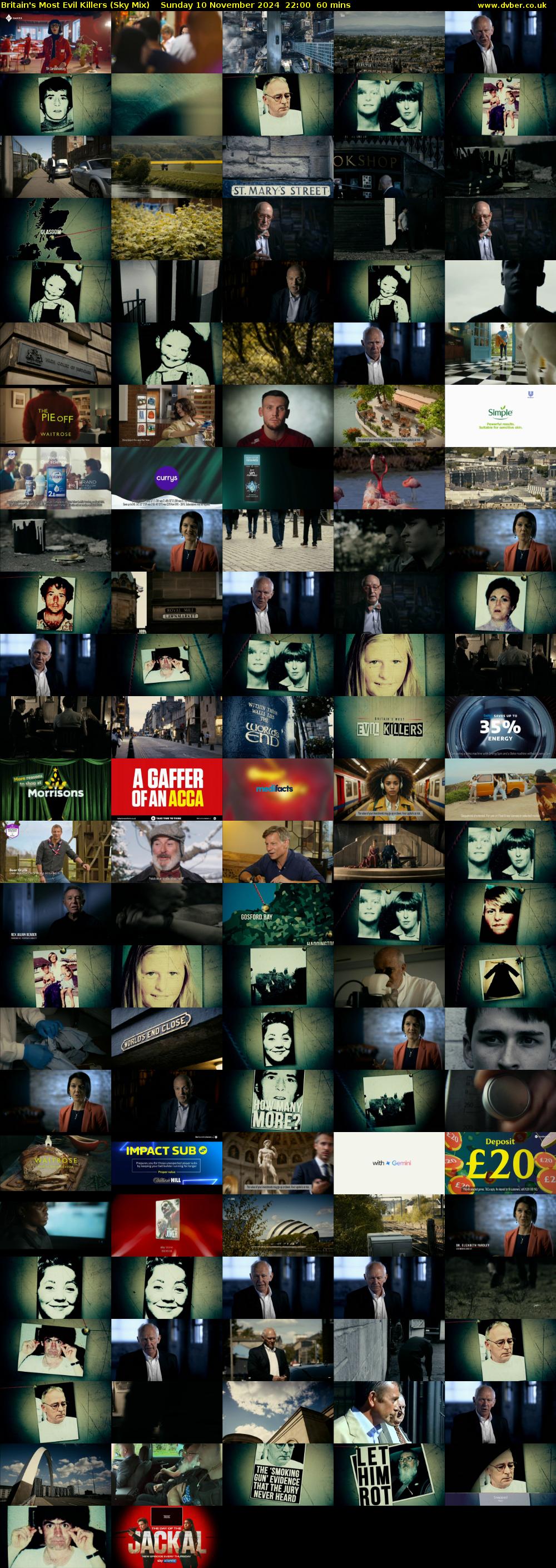 Britain's Most Evil Killers (Sky Mix) Sunday 10 November 2024 22:00 - 23:00