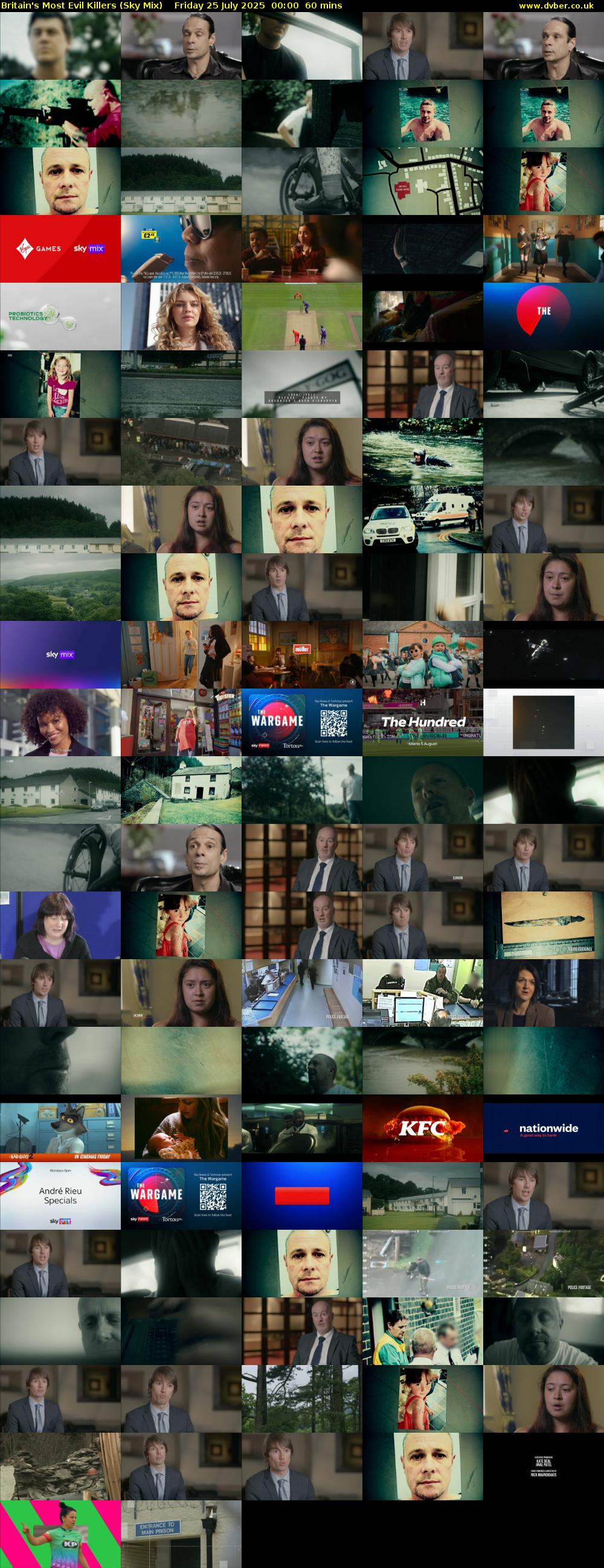 Britain's Most Evil Killers (Sky Mix) Friday 25 July 2025 00:00 - 01:00