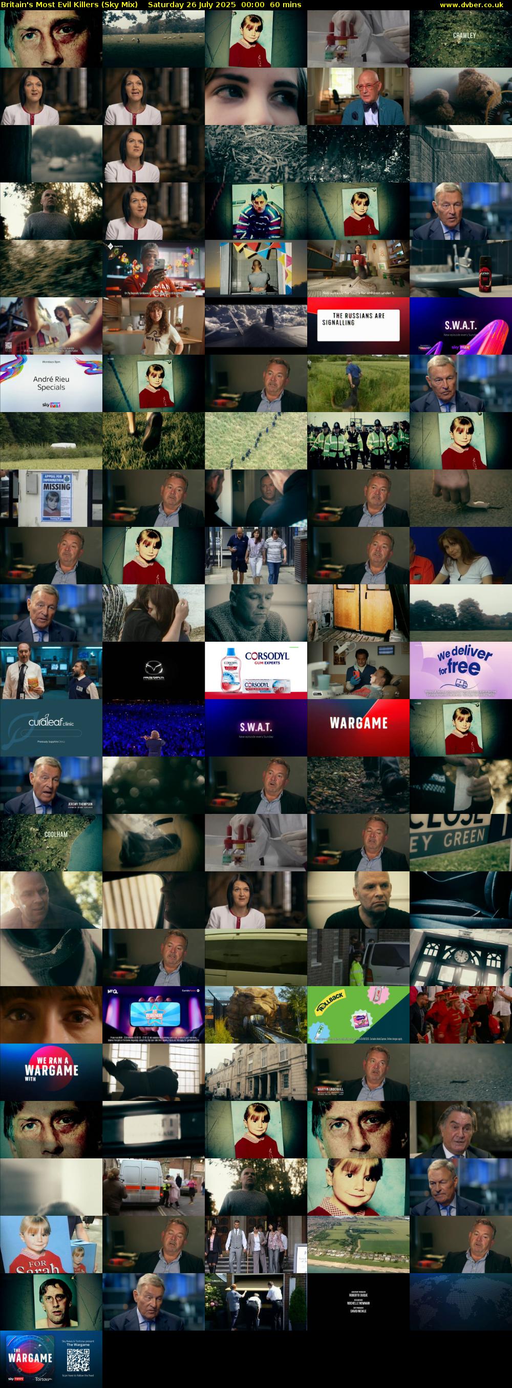 Britain's Most Evil Killers (Sky Mix) Saturday 26 July 2025 00:00 - 01:00