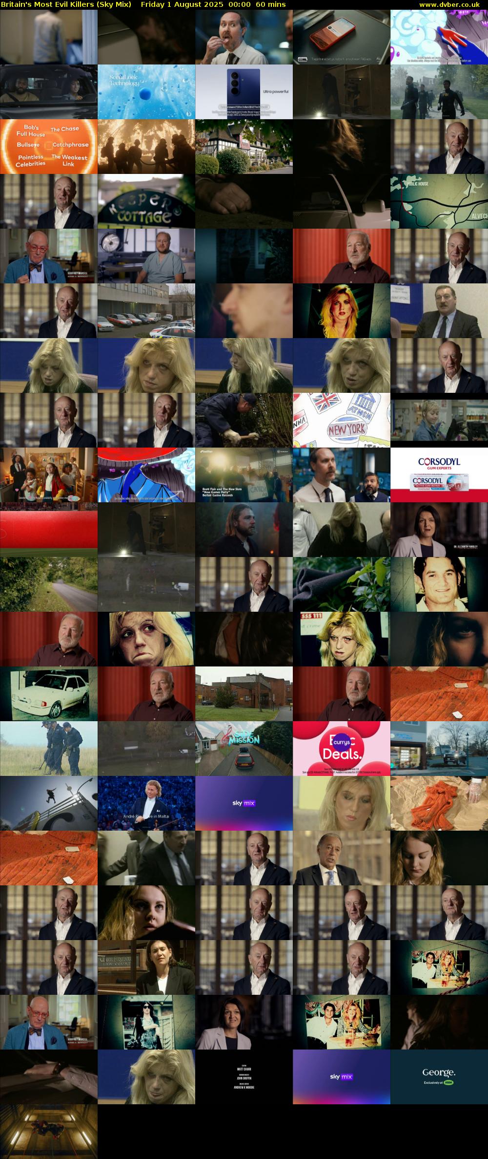 Britain's Most Evil Killers (Sky Mix) Friday 1 August 2025 00:00 - 01:00