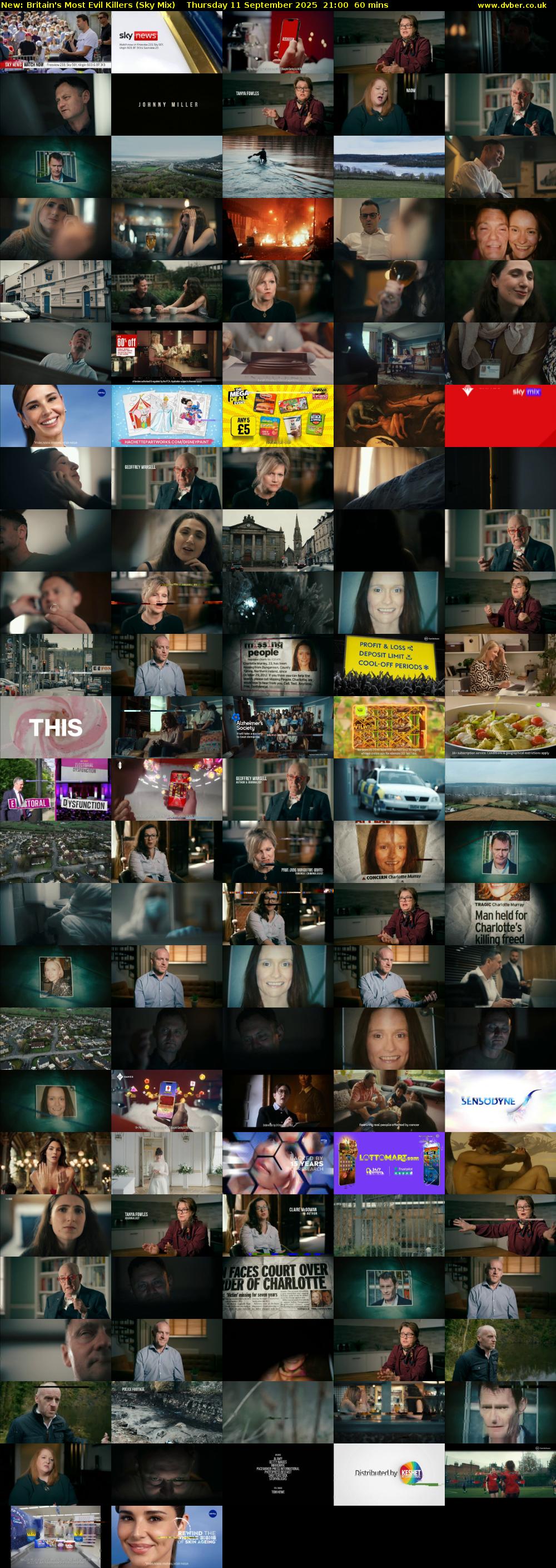 Britain's Most Evil Killers (Sky Mix) Thursday 11 September 2025 21:00 - 22:00