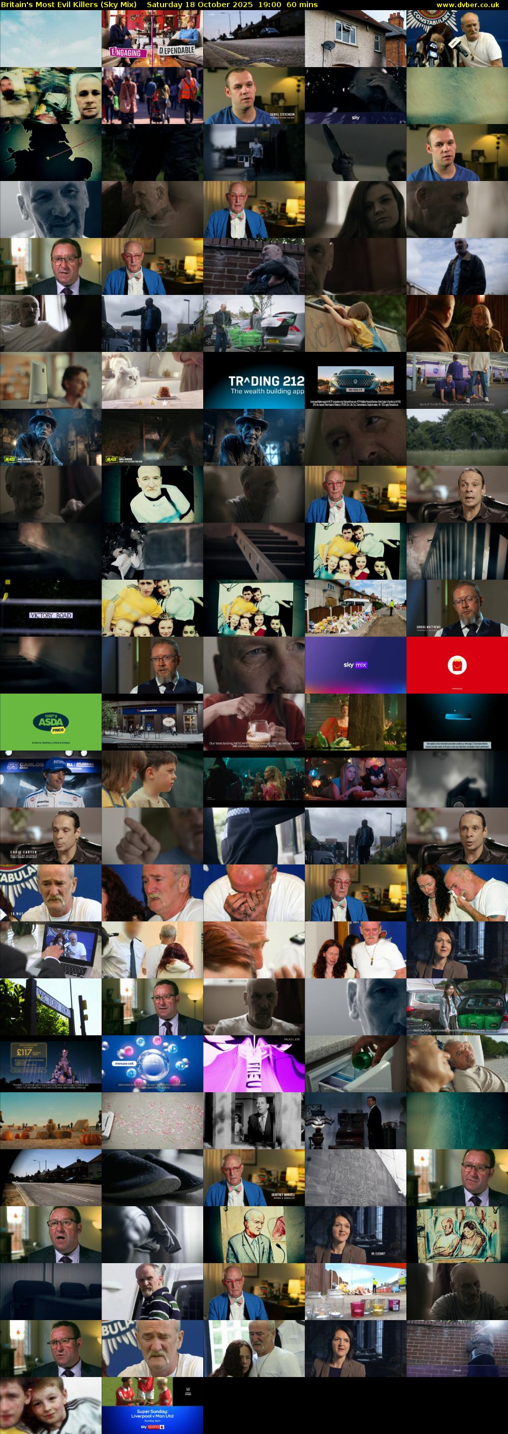 Britain's Most Evil Killers (Sky Mix) Saturday 18 October 2025 19:00 - 20:00