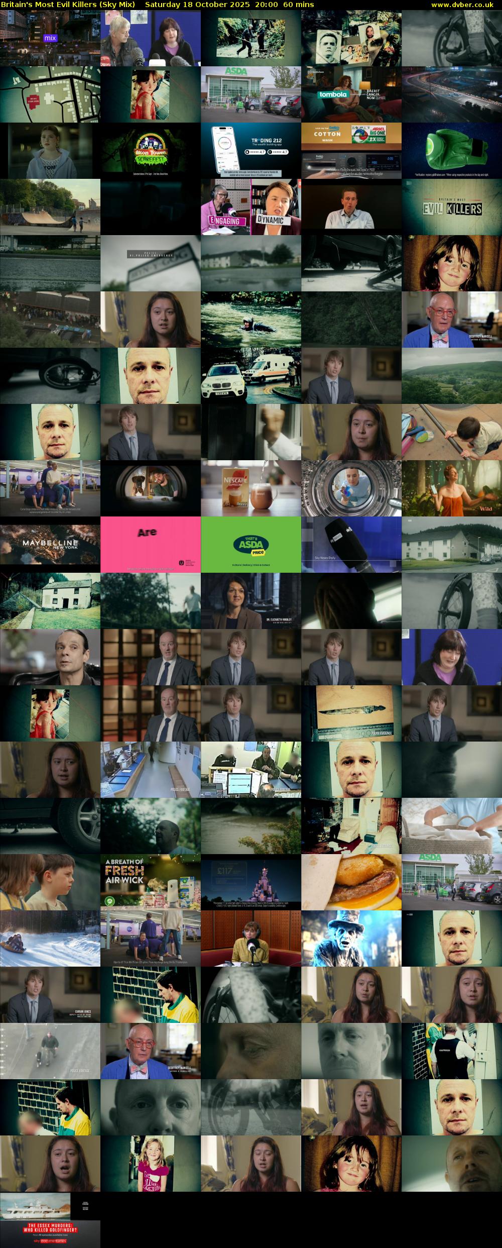 Britain's Most Evil Killers (Sky Mix) Saturday 18 October 2025 20:00 - 21:00