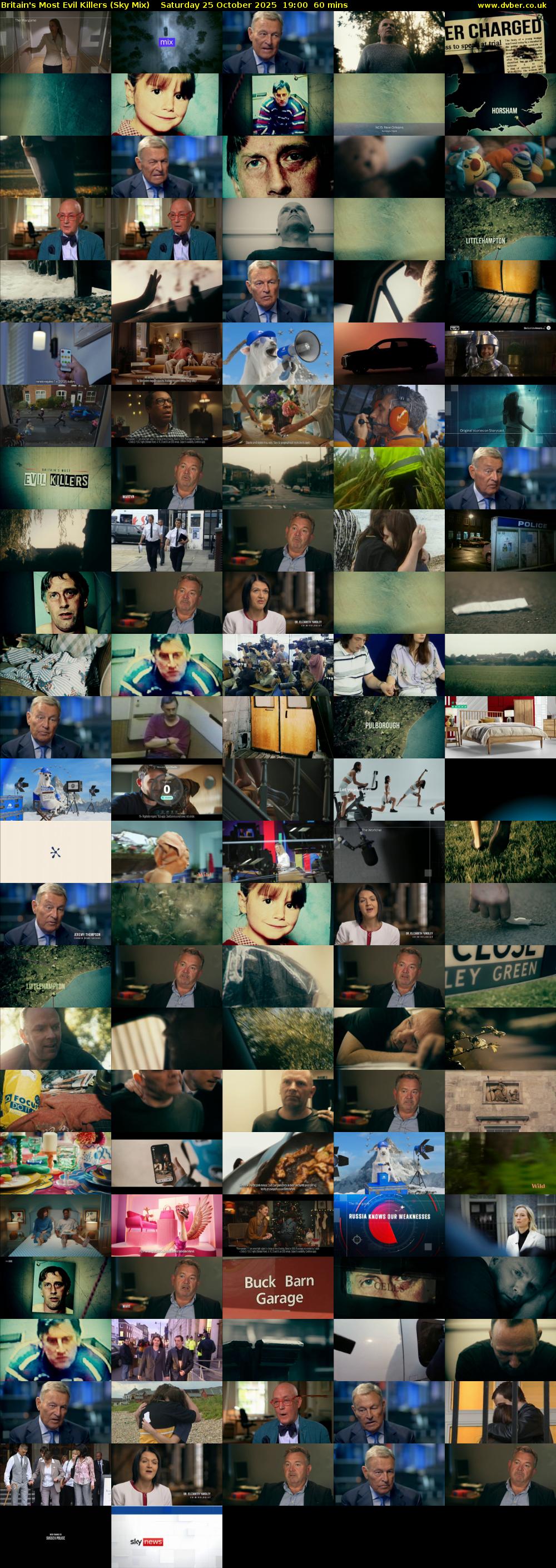 Britain's Most Evil Killers (Sky Mix) Saturday 25 October 2025 19:00 - 20:00