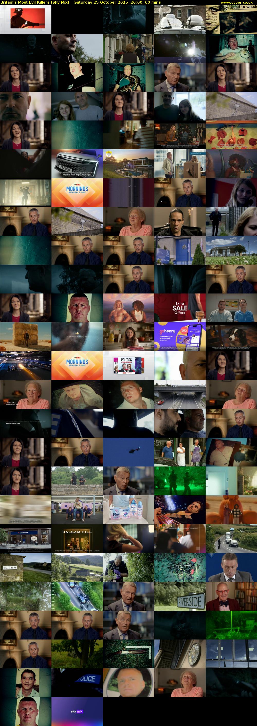 Britain's Most Evil Killers (Sky Mix) Saturday 25 October 2025 20:00 - 21:00