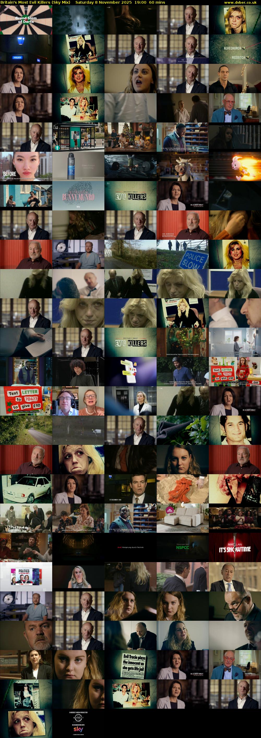 Britain's Most Evil Killers (Sky Mix) Saturday 8 November 2025 19:00 - 20:00