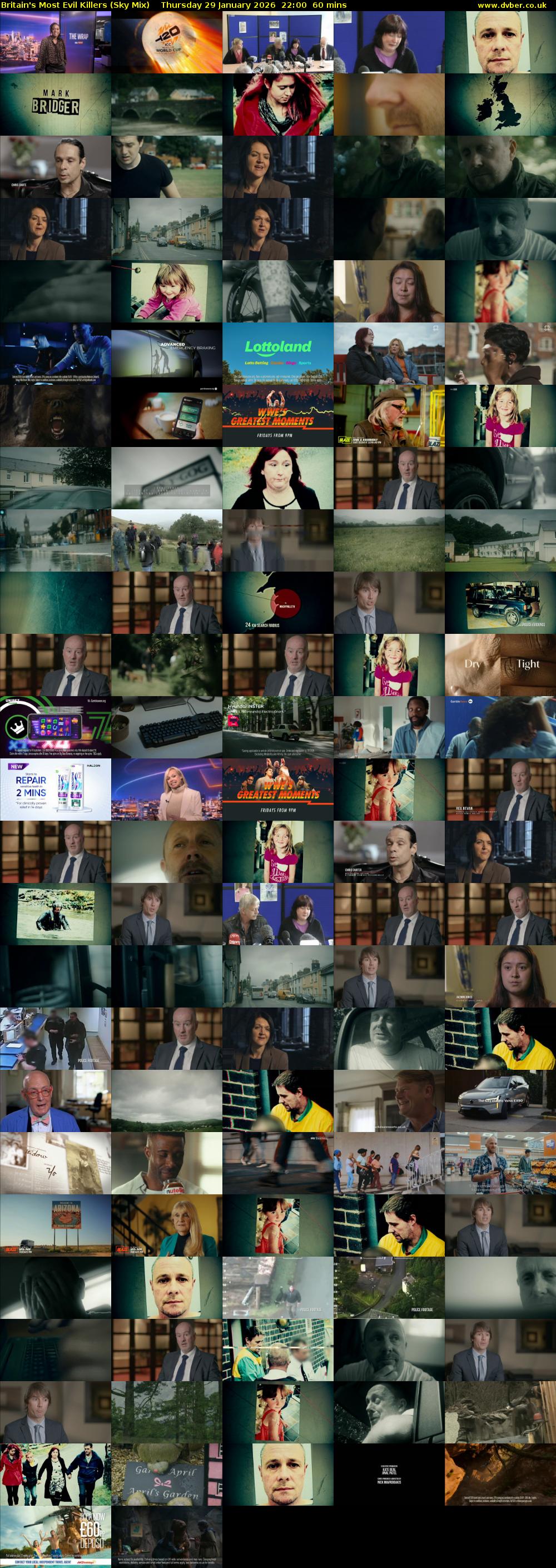 Britain's Most Evil Killers (Sky Mix) Thursday 29 January 2026 22:00 - 23:00