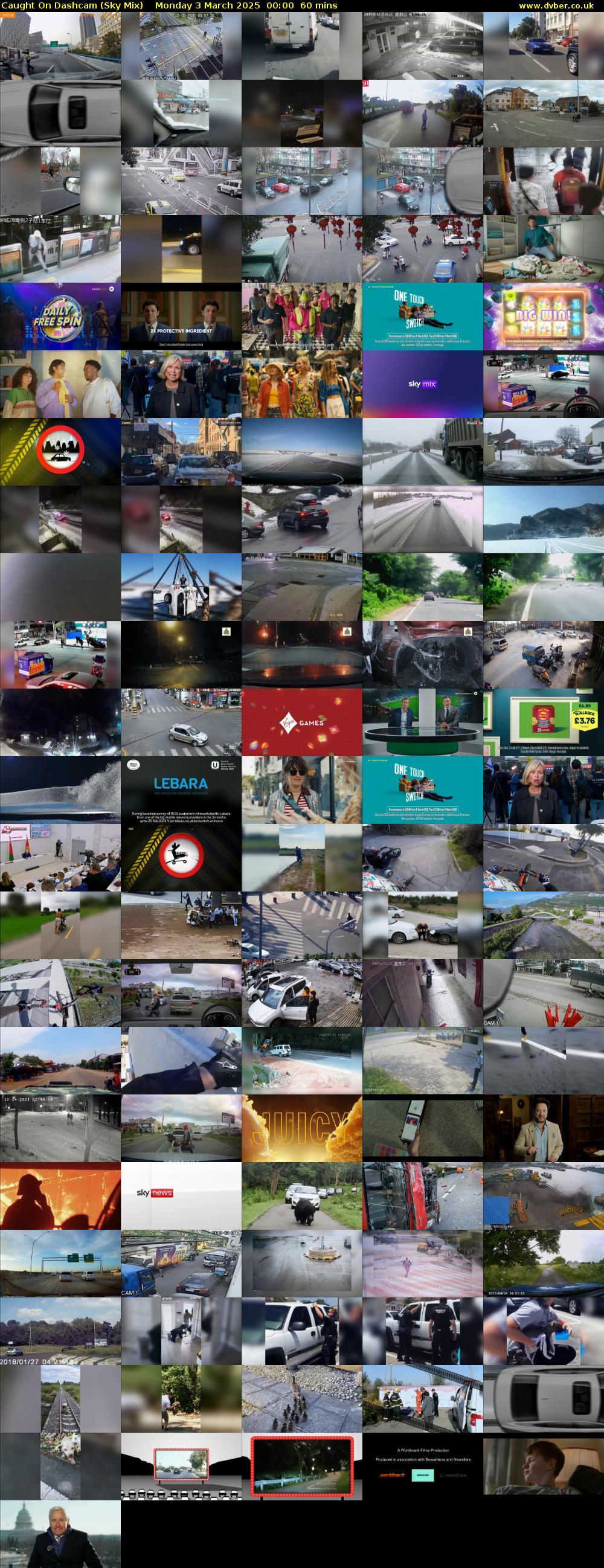 Caught On Dashcam (Sky Mix) Monday 3 March 2025 00:00 - 01:00