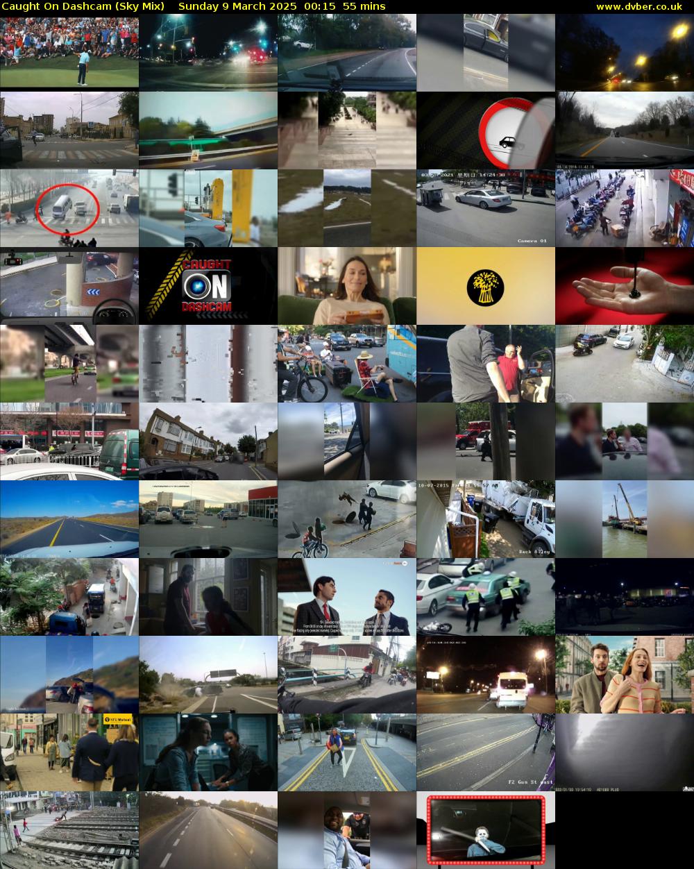 Caught On Dashcam (Sky Mix) Sunday 9 March 2025 00:15 - 01:10