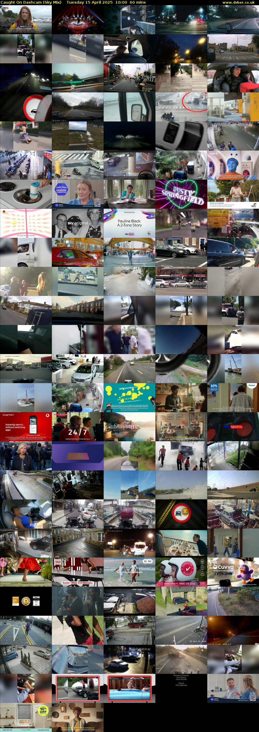 Caught On Dashcam (Sky Mix) Tuesday 15 April 2025 10:00 - 11:00