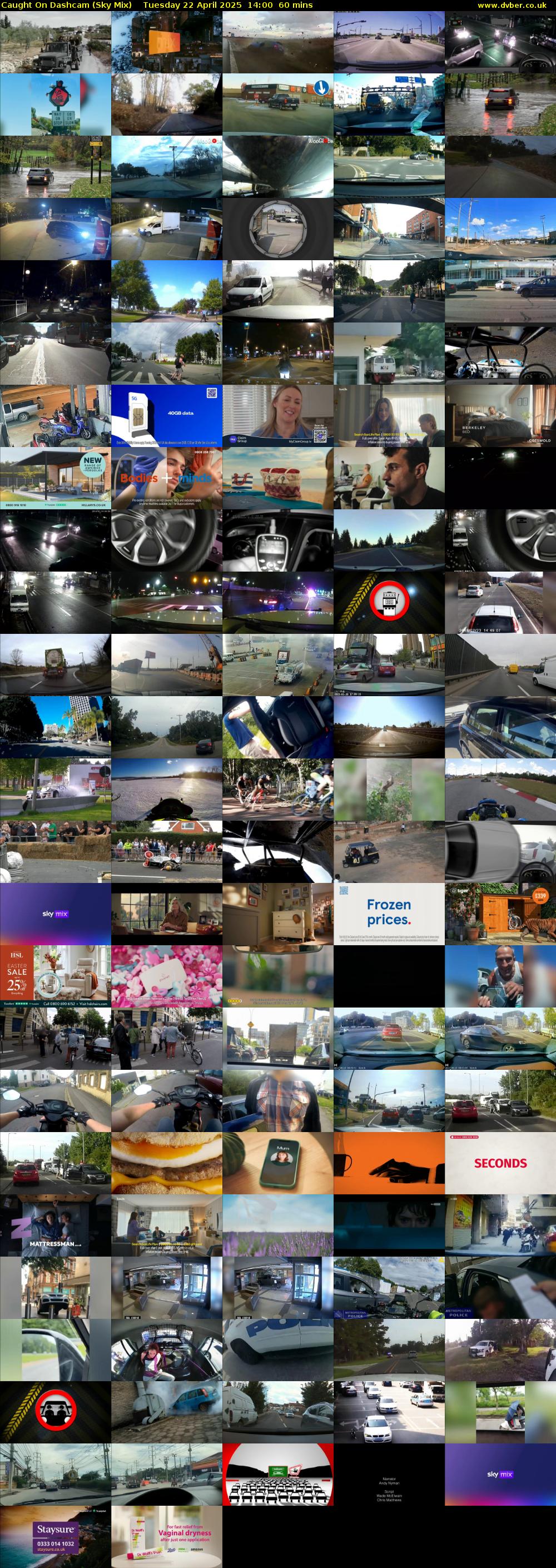 Caught On Dashcam (Sky Mix) Tuesday 22 April 2025 14:00 - 15:00