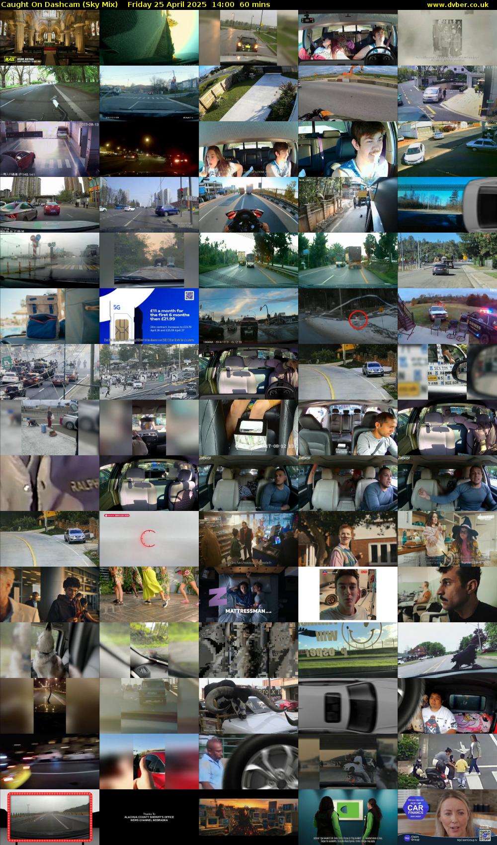 Caught On Dashcam (Sky Mix) Friday 25 April 2025 14:00 - 15:00