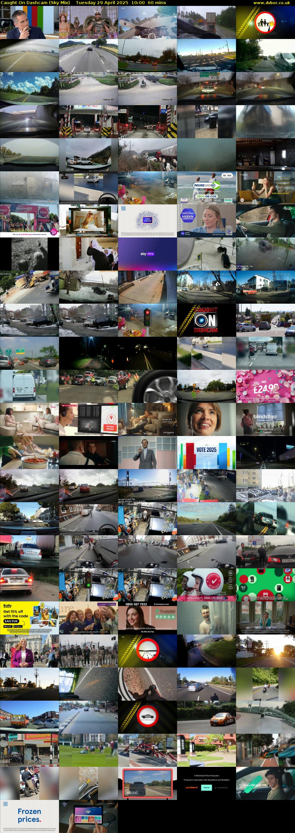 Caught On Dashcam (Sky Mix) Tuesday 29 April 2025 10:00 - 11:00
