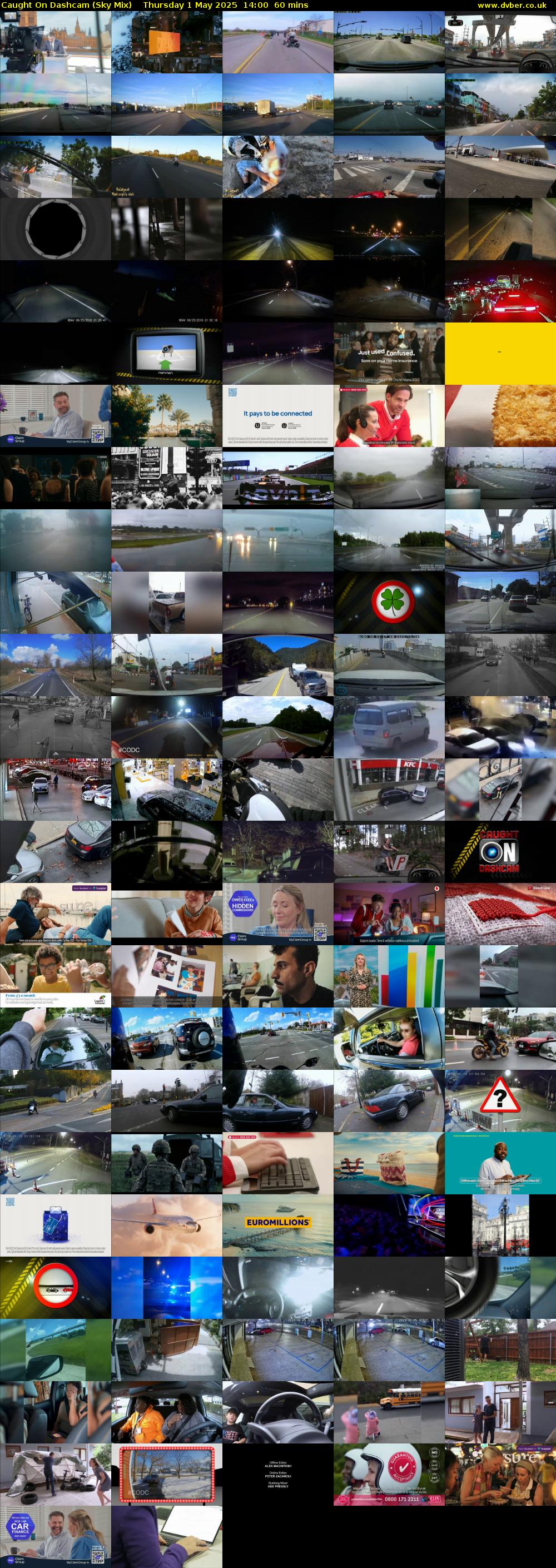 Caught On Dashcam (Sky Mix) Thursday 1 May 2025 14:00 - 15:00