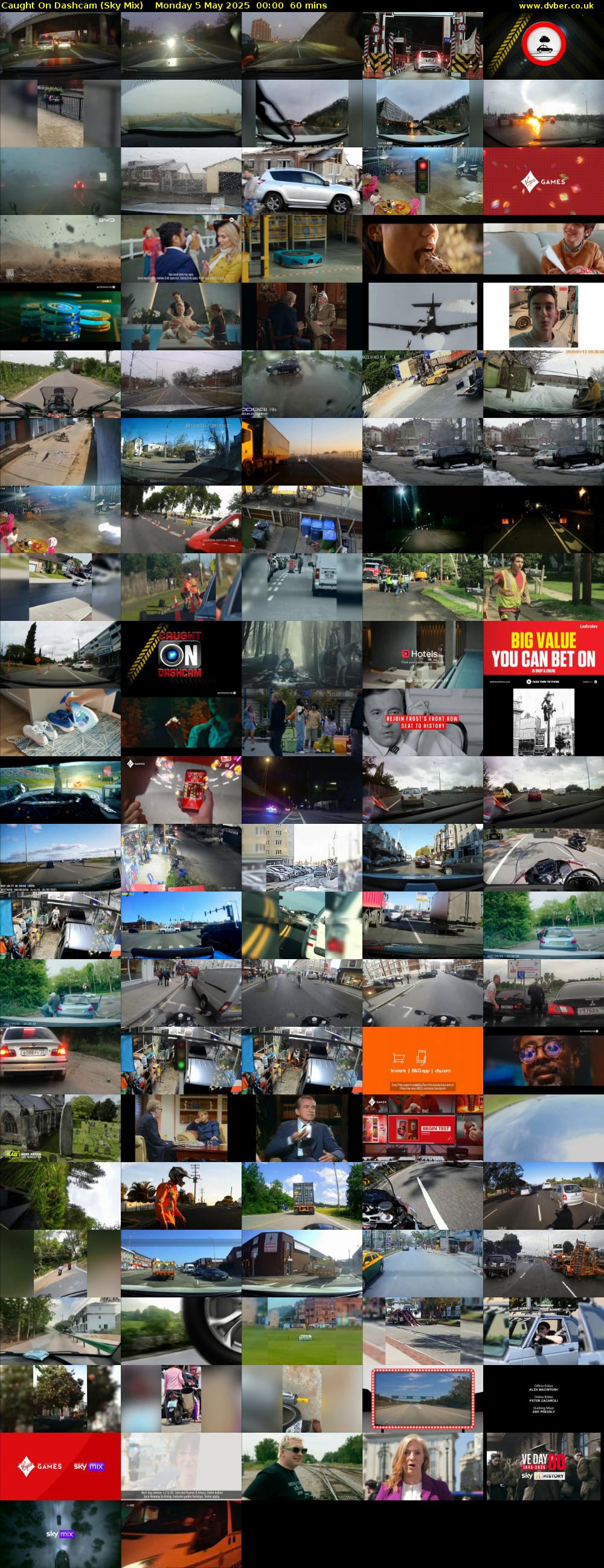 Caught On Dashcam (Sky Mix) Monday 5 May 2025 00:00 - 01:00